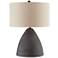 Currey & Company Zea 27 3/4" Modern Black Terracotta Table Lamp