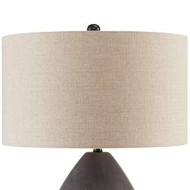 Image3 of Currey & Company Zea 27 3/4" Modern Black Terracotta Table Lamp more views