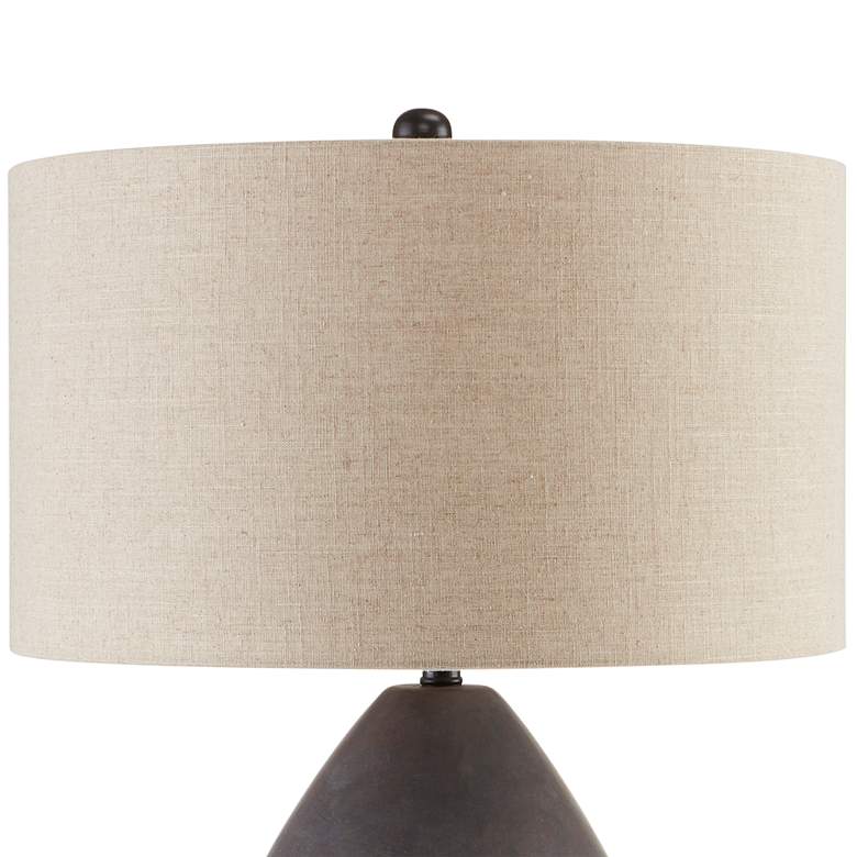 Image 3 Currey & Company Zea 27 3/4" Modern Black Terracotta Table Lamp more views