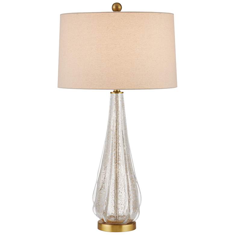 Image 1 Currey & Company Zyphyrine Antique Brass Glass Table Lamp