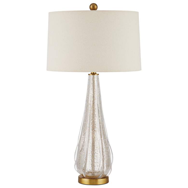Image 6 Currey & Company Zyphyrine Antique Brass Glass Table Lamp more views