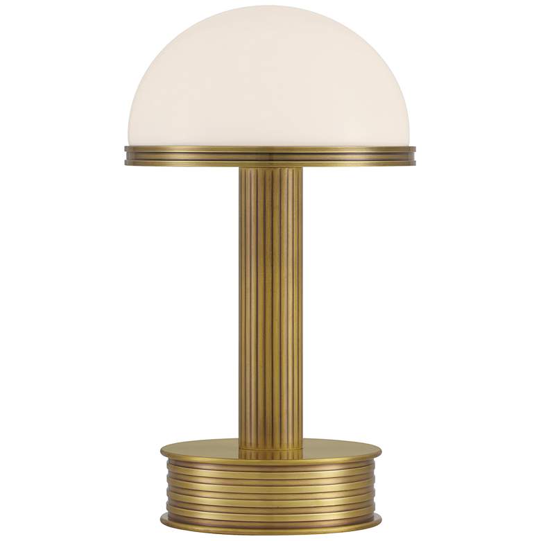 Image 3 Currey & Company 10.25" Promenade Brass Cordless Rechargeable Table Lamp more views