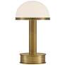 3_Currey & Company 10.25" Promenade Brass Cordless Rechargeable Table Lamp more views