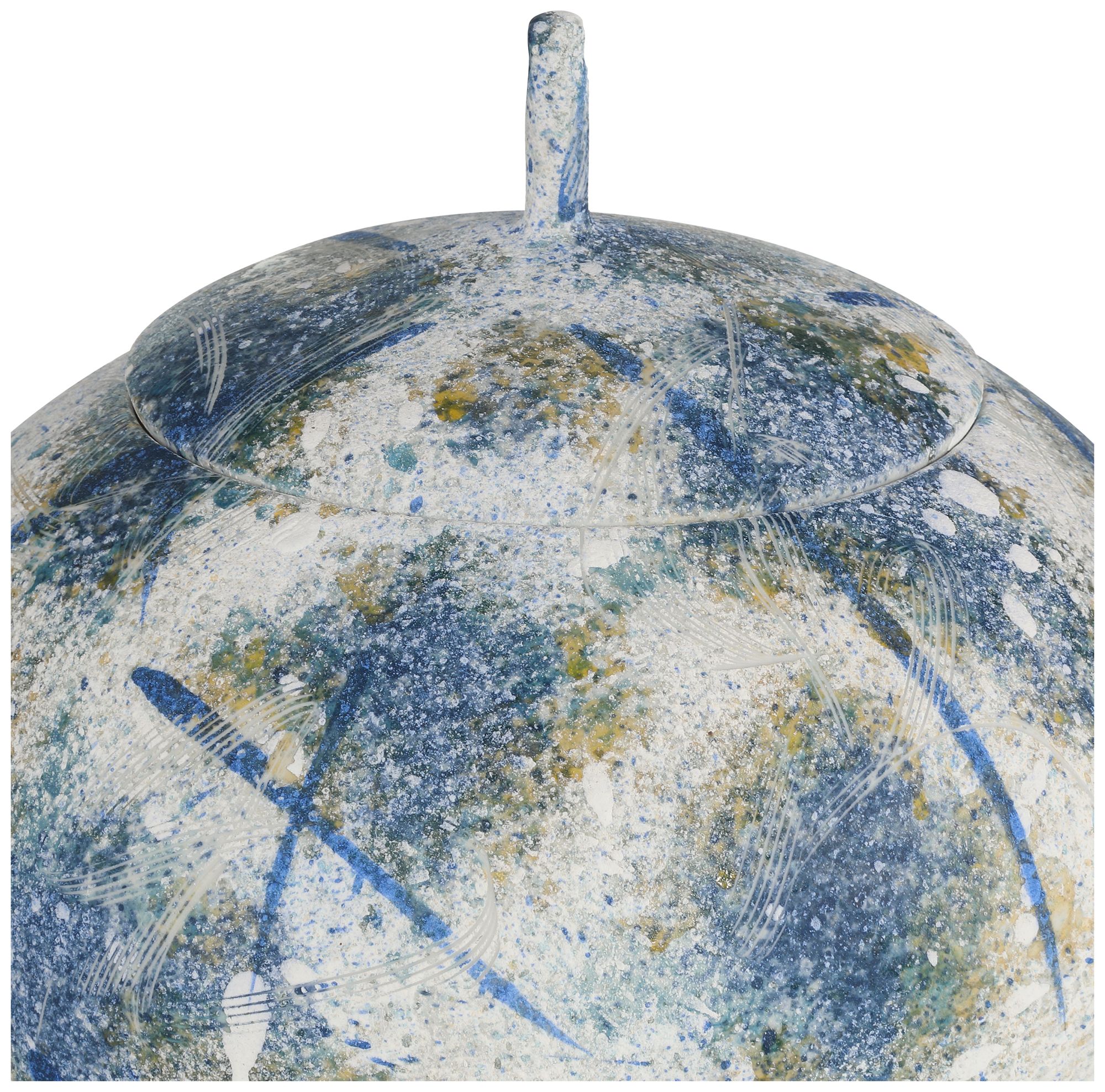 Image 2 Currey & Company 10.75" Jackson Blue & White Vase more views