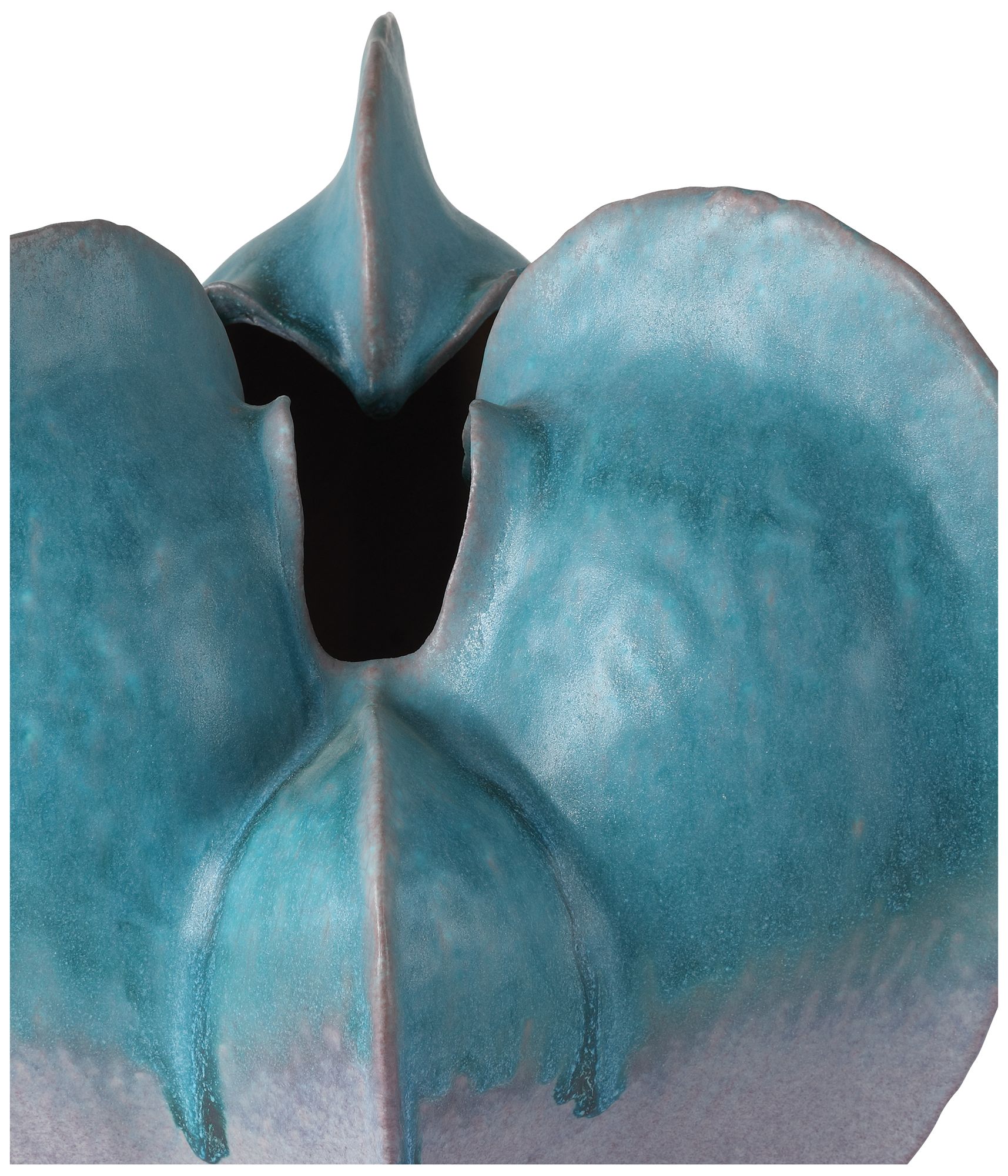 Image 2 Currey & Company 11.75" Free-Form Blue Vase more views