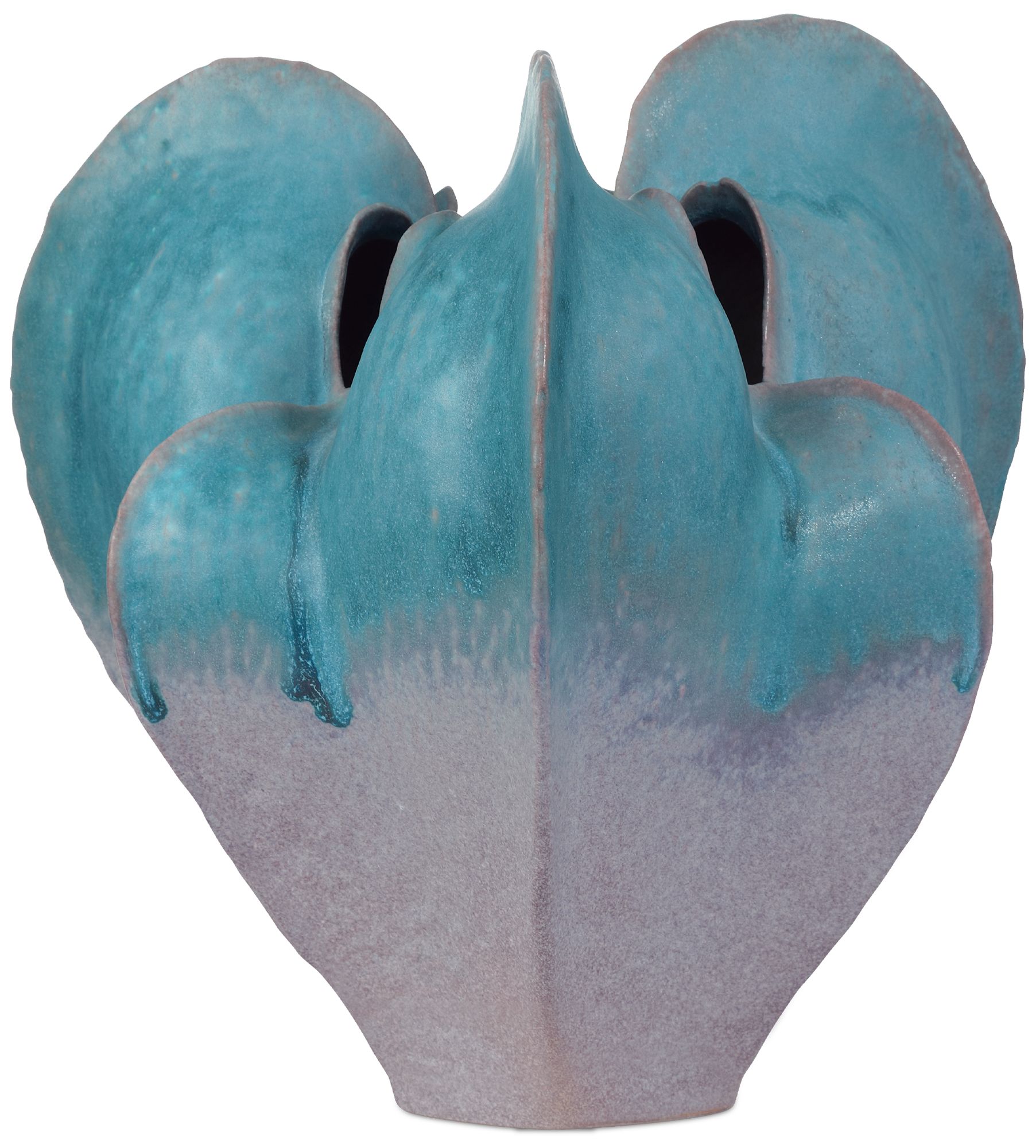 Image 5 Currey & Company 11.75" Free-Form Blue Vase more views