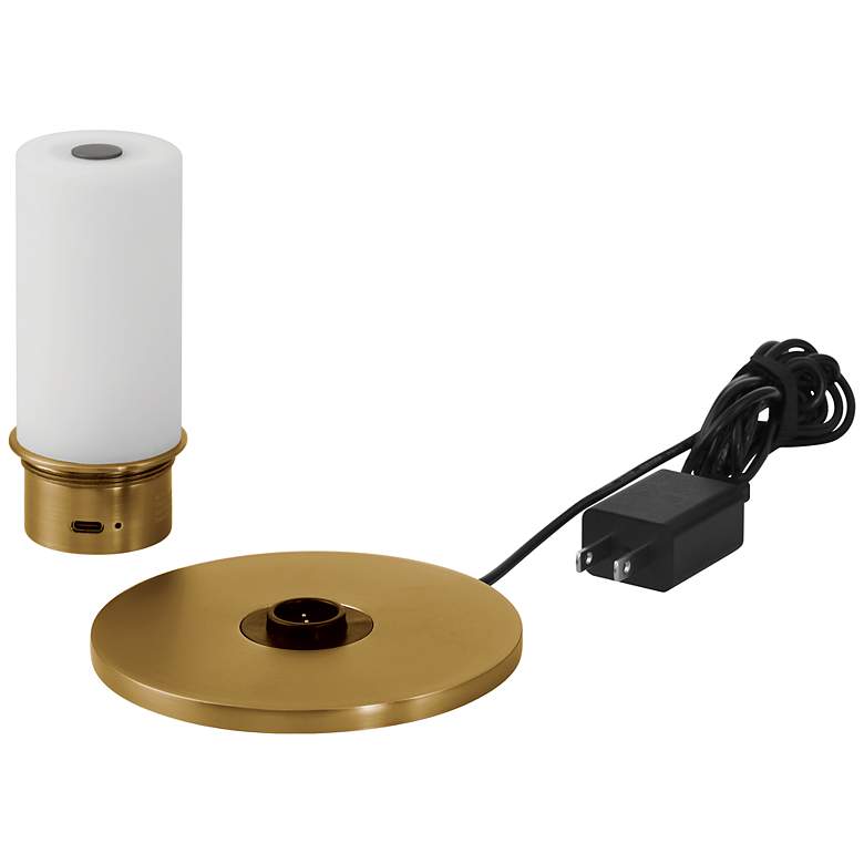 Image 7 Currey & Company 12.0" Galavant Brass Cordless Rechargeable Table Lamp more views