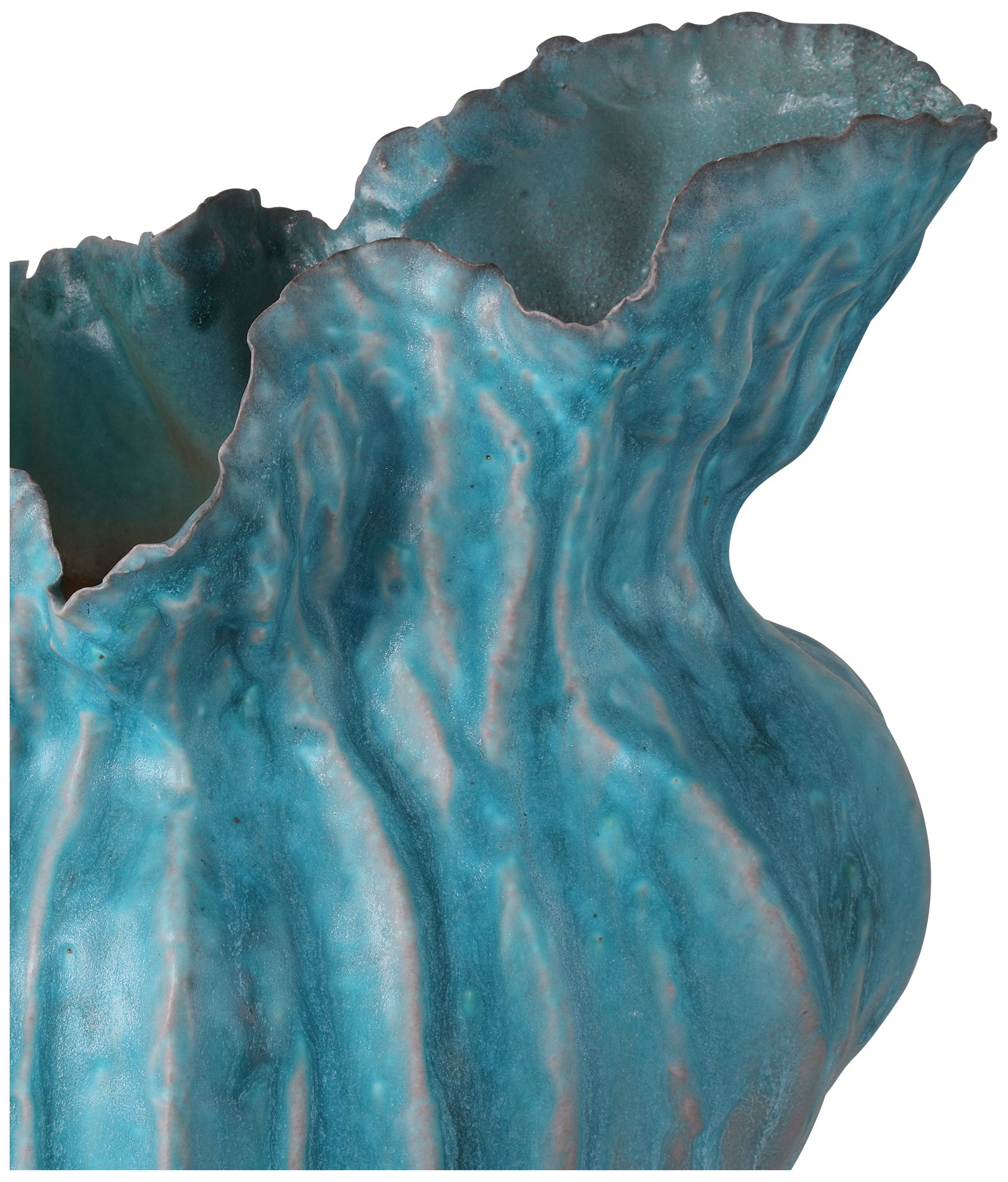 Image 2 Currey & Company 12.75" Flying Silk Blue Vase more views