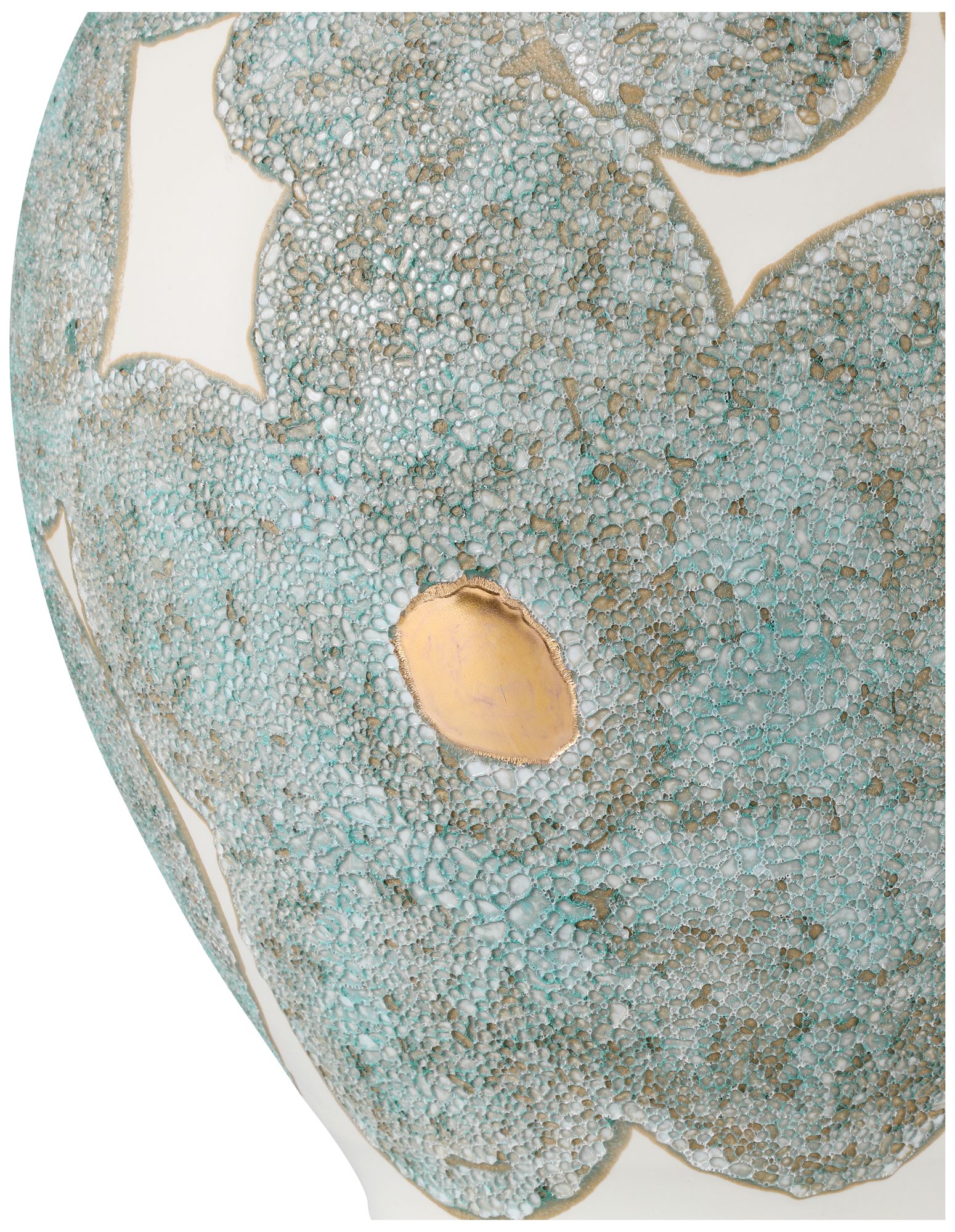 Image 3 Currey & Company 12" Bloom Blue & Ivory Vase more views