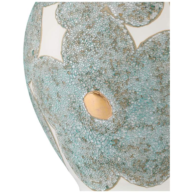 Image 3 Currey & Company 12" Bloom Blue & Ivory Vase more views