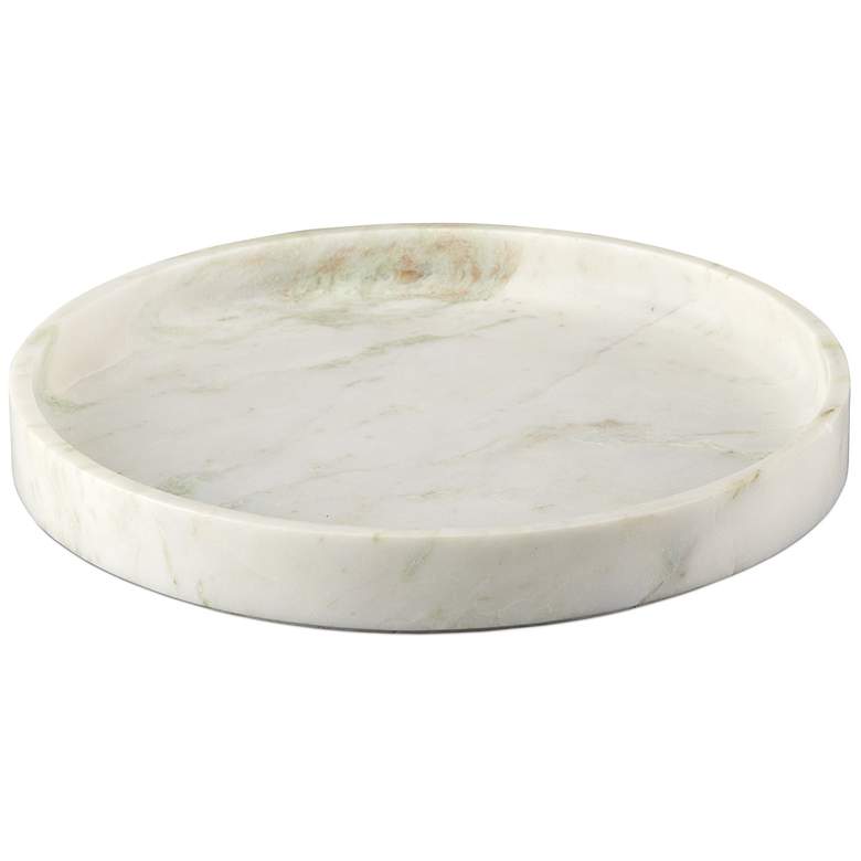 Image 3 Currey & Company 13.5" Bilbao Onyx Round Tray more views