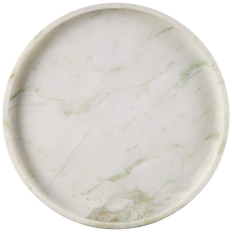 Image 4 Currey & Company 13.5" Bilbao Onyx Round Tray more views