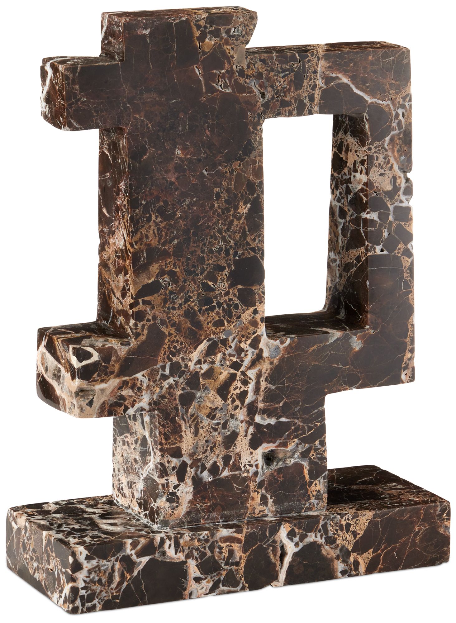 Image 4 Currey & Company 13.5" x 4" x 10" Blount Marble Object more views