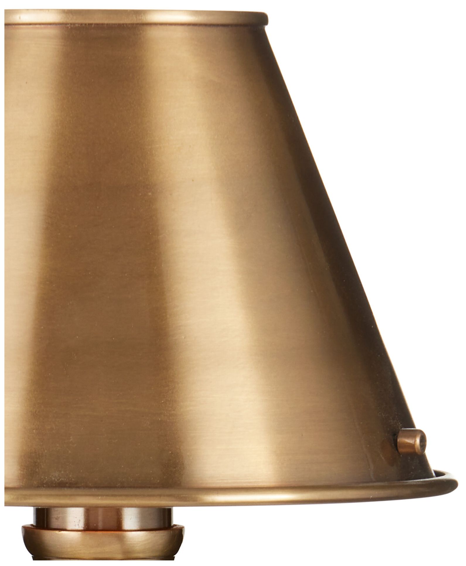 Image 3 Currey & Company 13" High Antique Brass Table Lamp more views