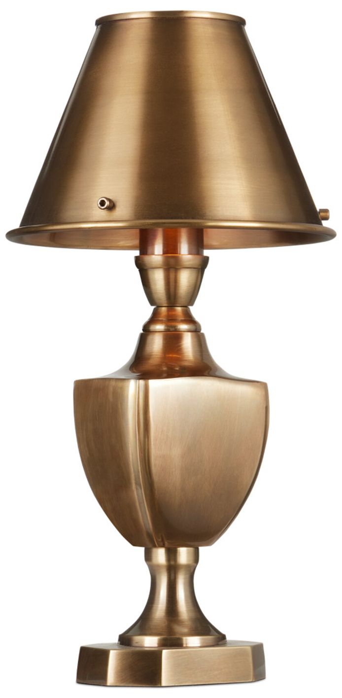 Image 4 Currey & Company 13" High Antique Brass Table Lamp more views