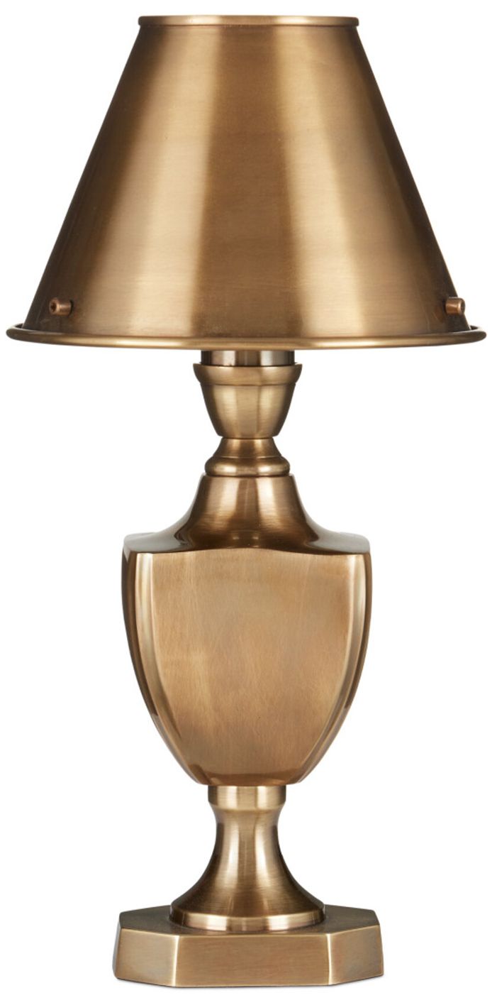 Image 5 Currey & Company 13" High Antique Brass Table Lamp more views