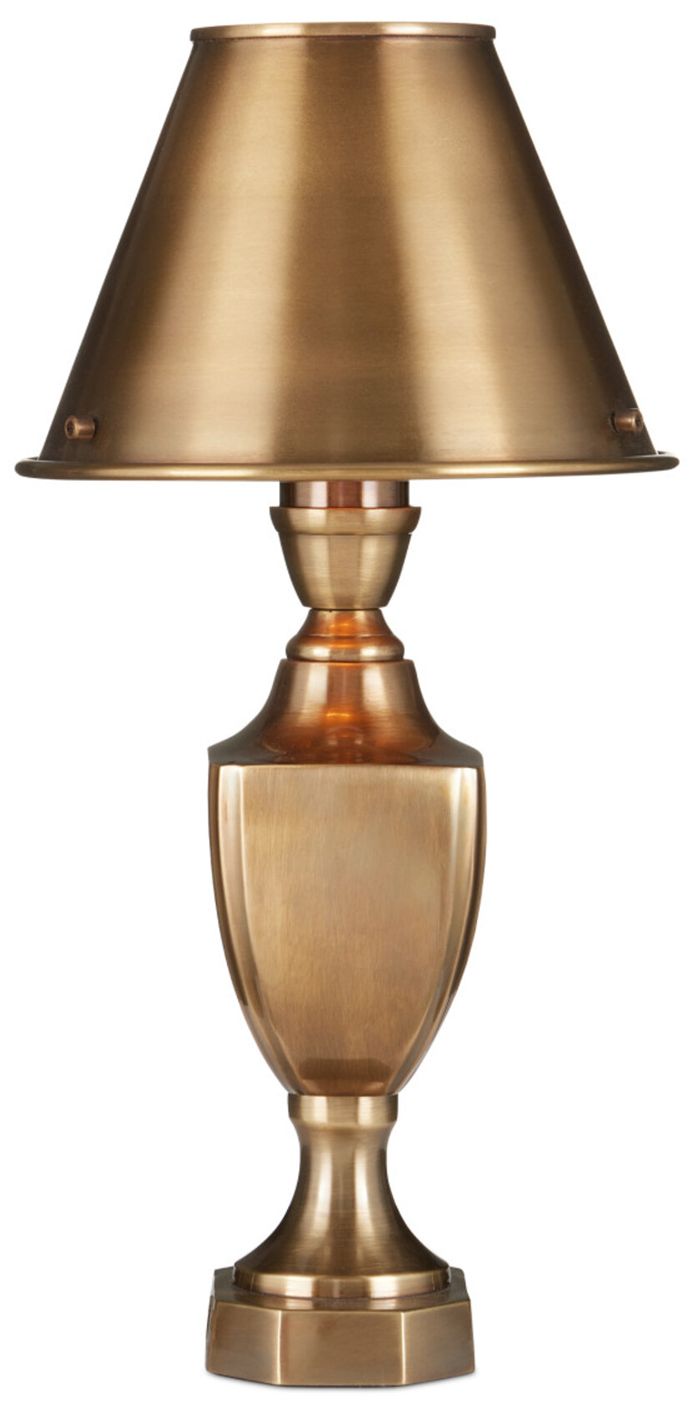 Image 6 Currey & Company 13" High Antique Brass Table Lamp more views