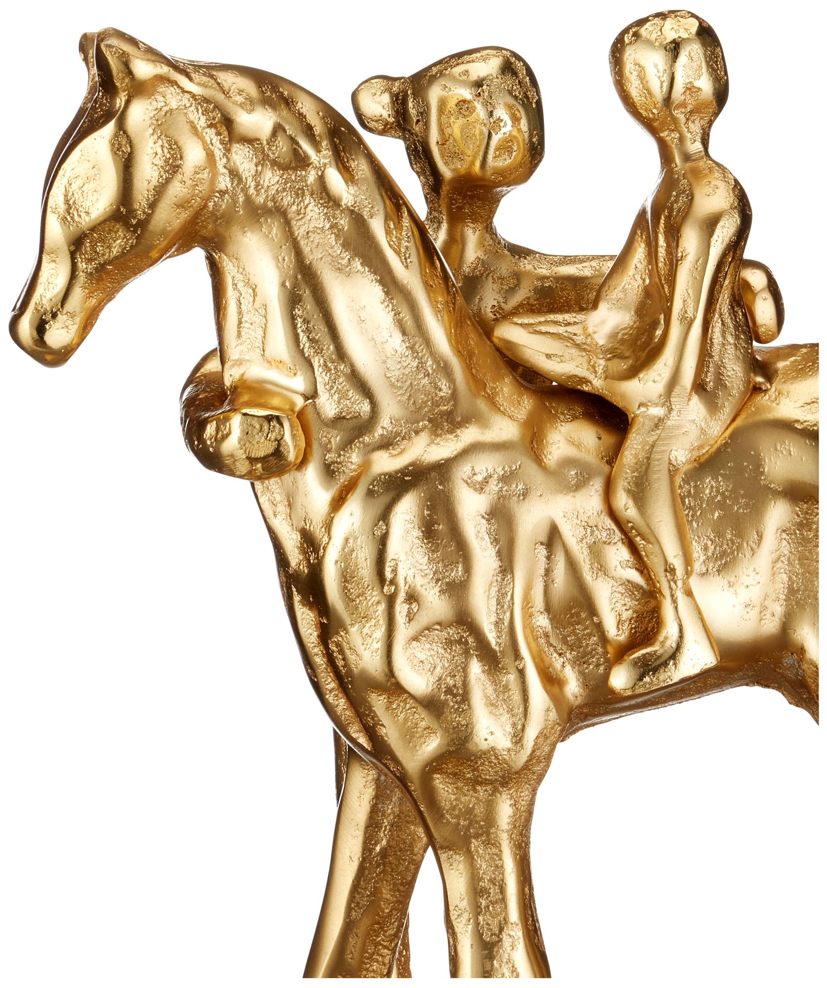 Image 2 Currey & Company 13" x 10" x 4" Dujardin Equestrian Sculpture more views