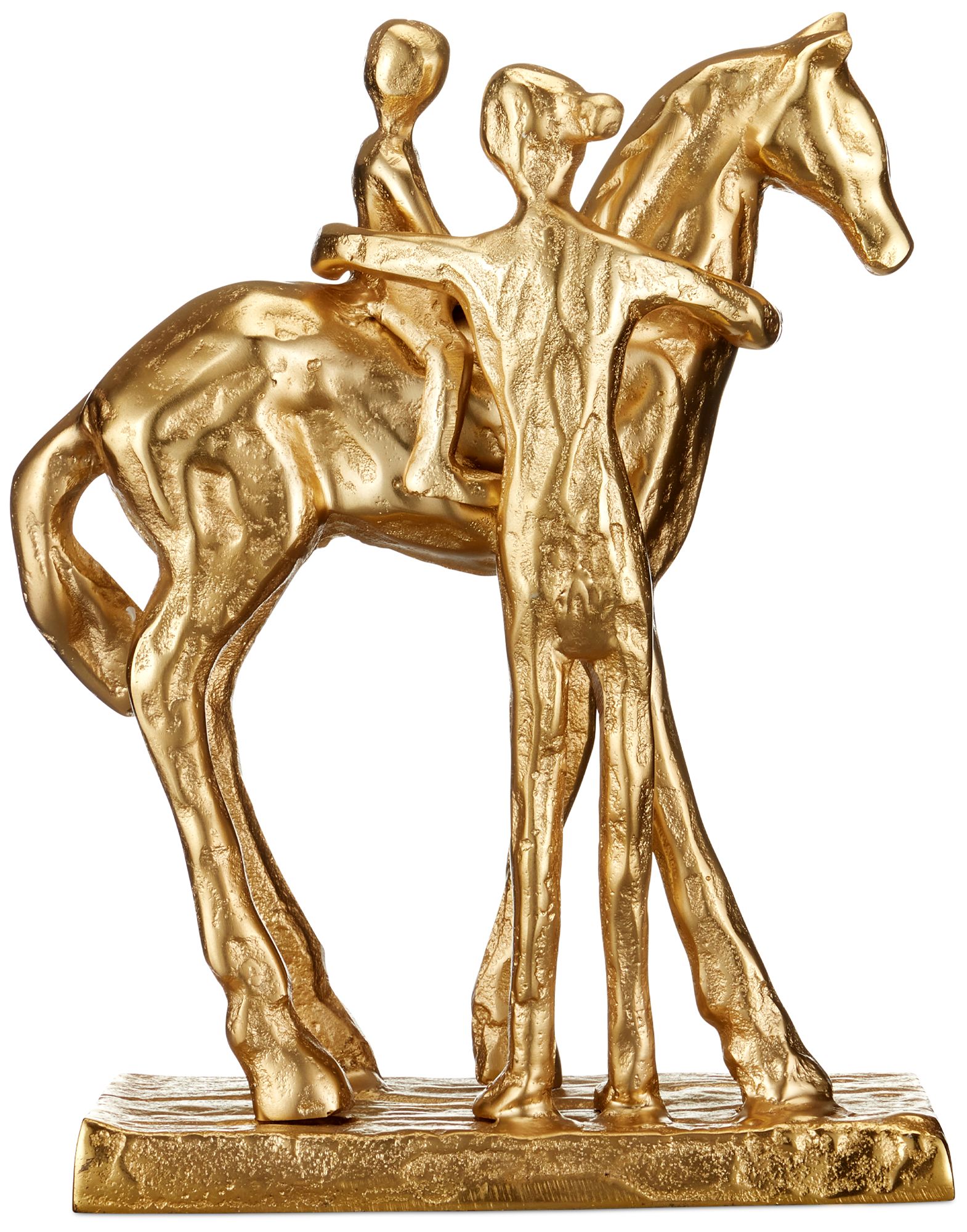 Image 3 Currey & Company 13" x 10" x 4" Dujardin Equestrian Sculpture more views