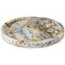 1_Currey & Company 15.75" Freya Floral Jade Marble Tray
