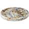 Currey & Company 15.75" Freya Floral Jade Marble Tray