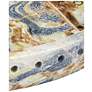 2_Currey & Company 15.75" Freya Floral Jade Marble Tray more views
