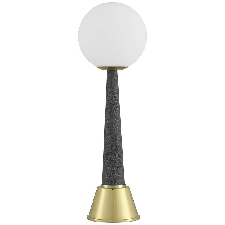 Image 3 Currey & Company 16.0" Sortie Brass Cordless Rechargeable Table Lamp more views
