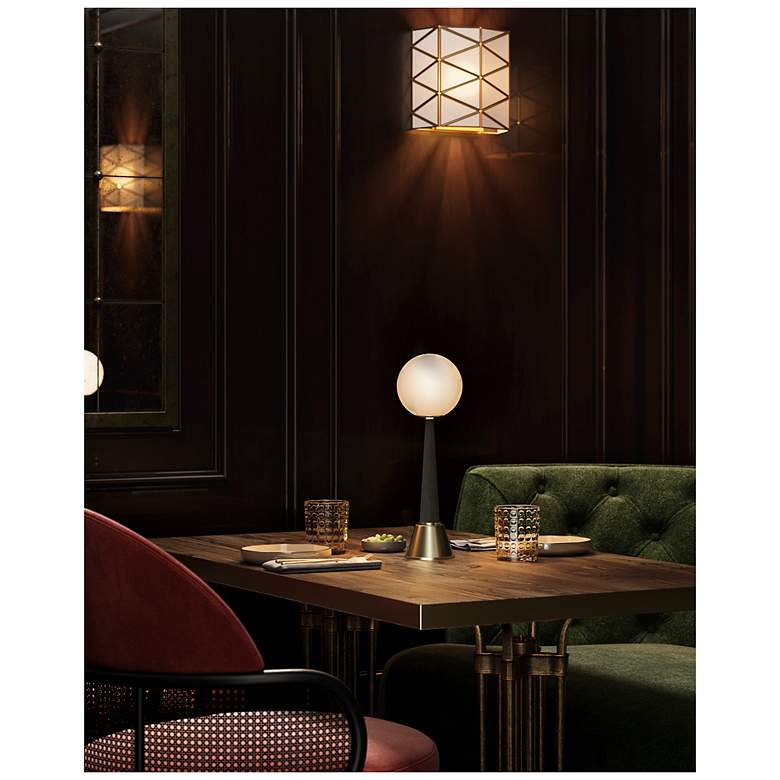 Image 7 Currey & Company 16.0" Sortie Brass Cordless Rechargeable Table Lamp more views