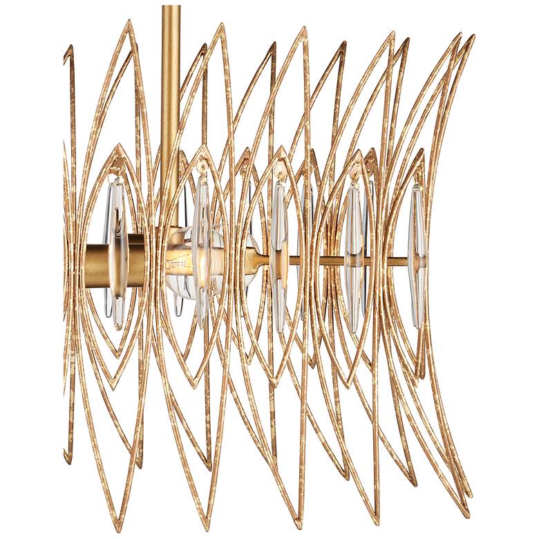Image 2 Currey & Company 16.75" Marquise Oval Gold 8-Light Chandelier more views