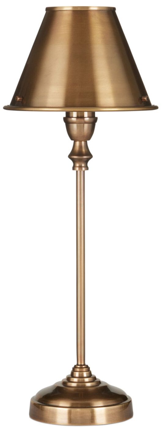 Image 3 Currey & Company 17" High Antique Brass Table Lamp more views