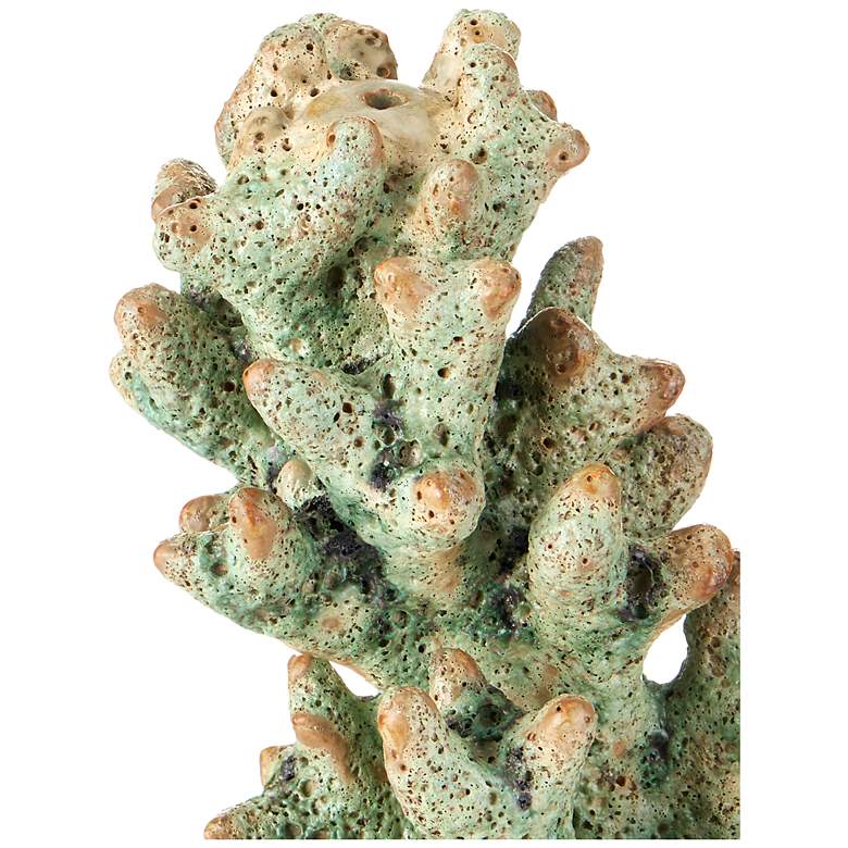 Image 2 Currey & Company 17" x 6" Staghorn Green Coral Object more views