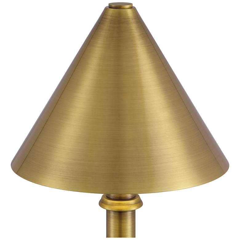 Image 2 Currey & Company 18.0" Traipse Brass Cordless Rechargeable Table Lamp more views