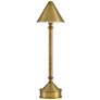 3_Currey & Company 18.0" Traipse Brass Cordless Rechargeable Table Lamp more views