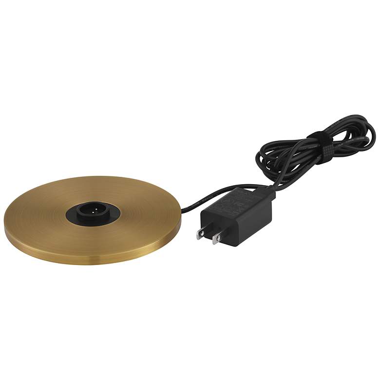 Image 6 Currey & Company 18.0" Traipse Brass Cordless Rechargeable Table Lamp more views
