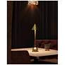 7_Currey & Company 18.0" Traipse Brass Cordless Rechargeable Table Lamp more views