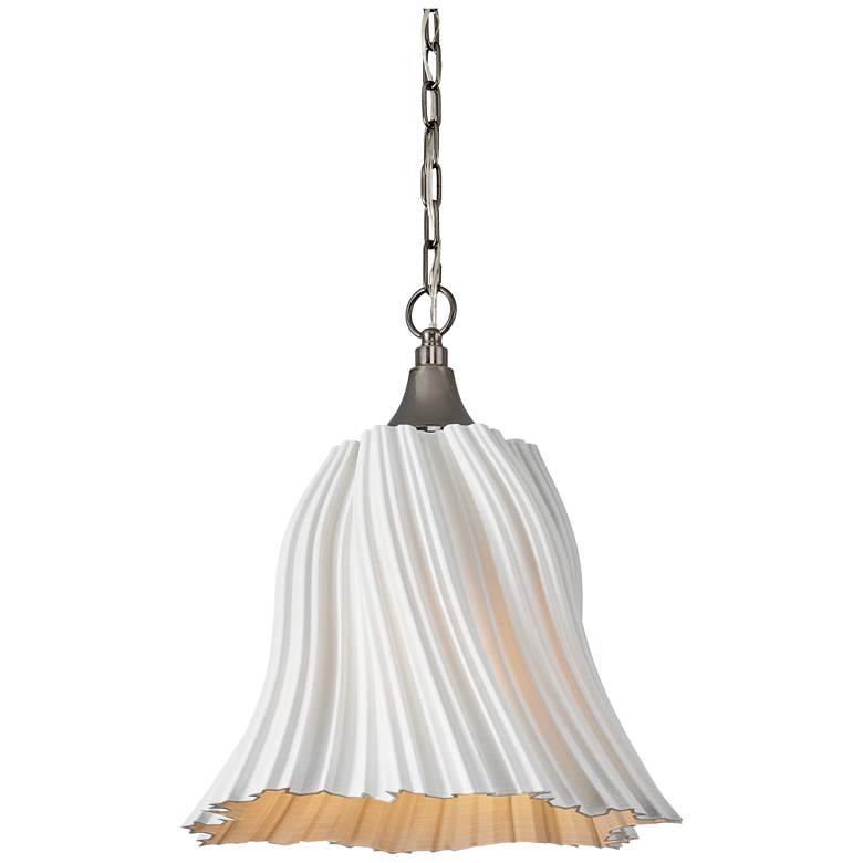 Image 1 Currey & Company 19.5" Twirl White 1-Light Pendant