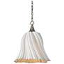 1_Currey & Company 19.5" Twirl White 1-Light Pendant