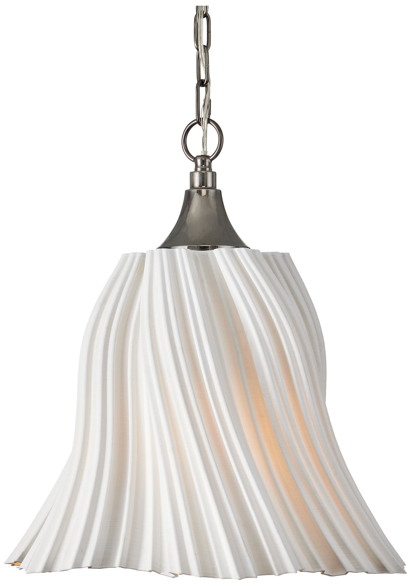 Image 3 Currey & Company 19.5" Twirl White 1-Light Pendant more views