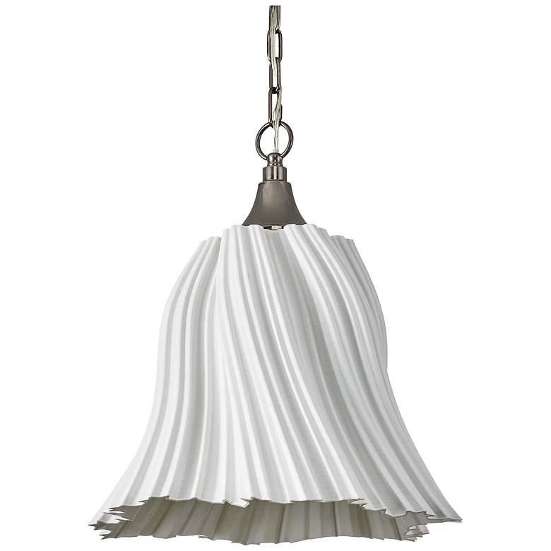 Image 5 Currey & Company 19.5" Twirl White 1-Light Pendant more views