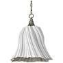 5_Currey & Company 19.5" Twirl White 1-Light Pendant more views