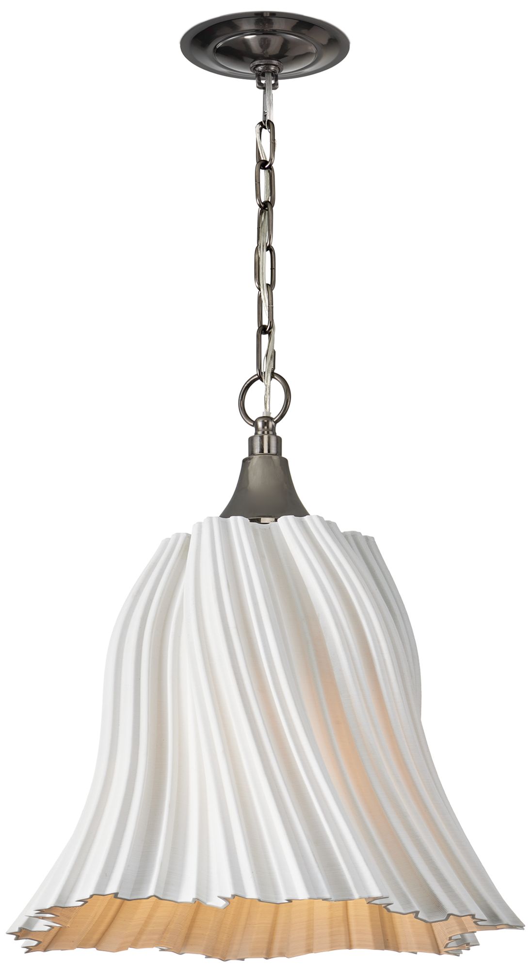 Image 6 Currey & Company 19.5" Twirl White 1-Light Pendant more views