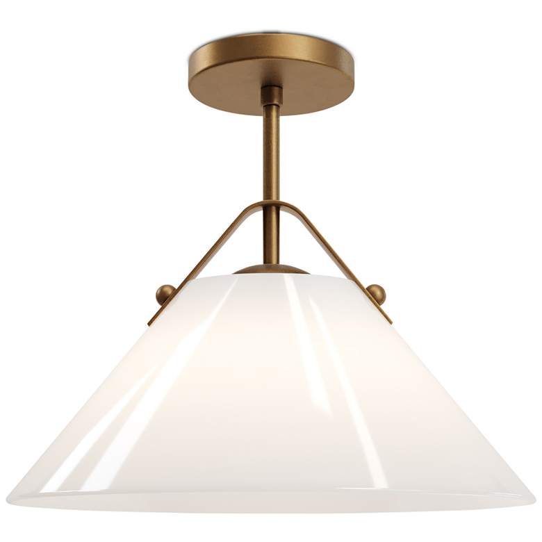 Image 1 Currey & Company 19" Bronwen Brass 1-Light Pendant