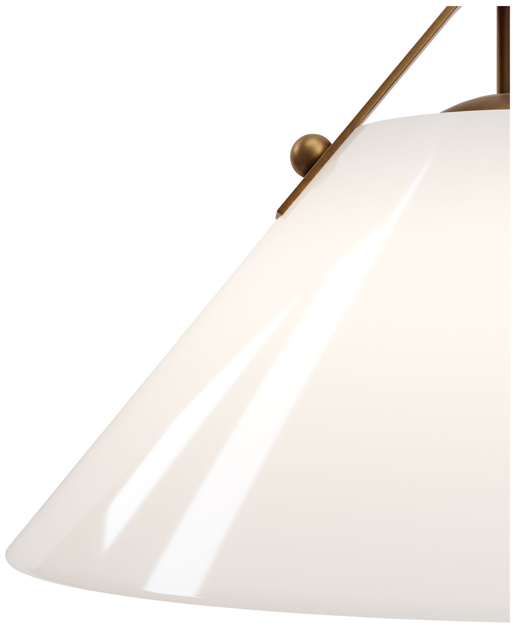 Image 2 Currey & Company 19" Bronwen Brass 1-Light Pendant more views