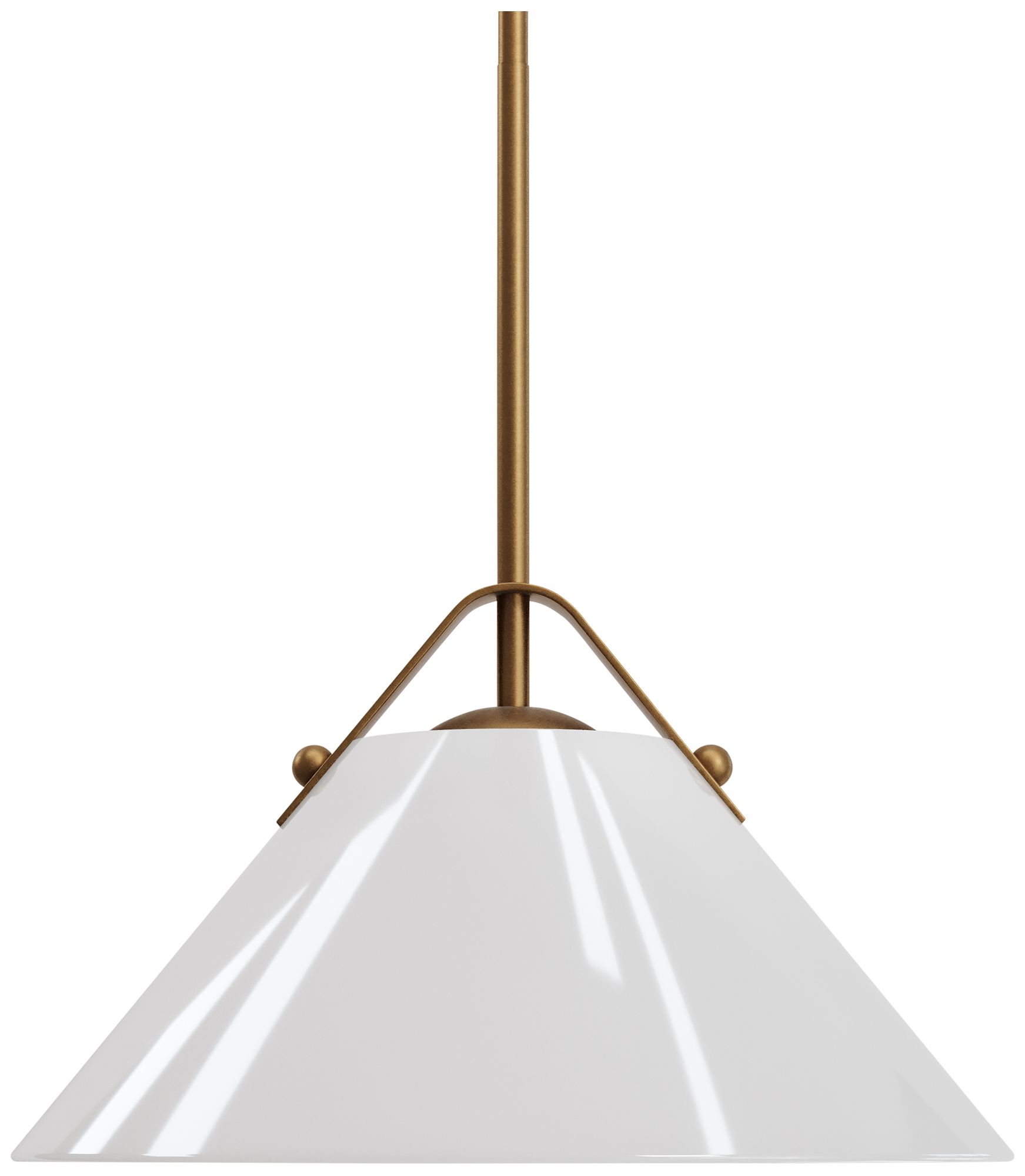 Image 4 Currey & Company 19" Bronwen Brass 1-Light Pendant more views