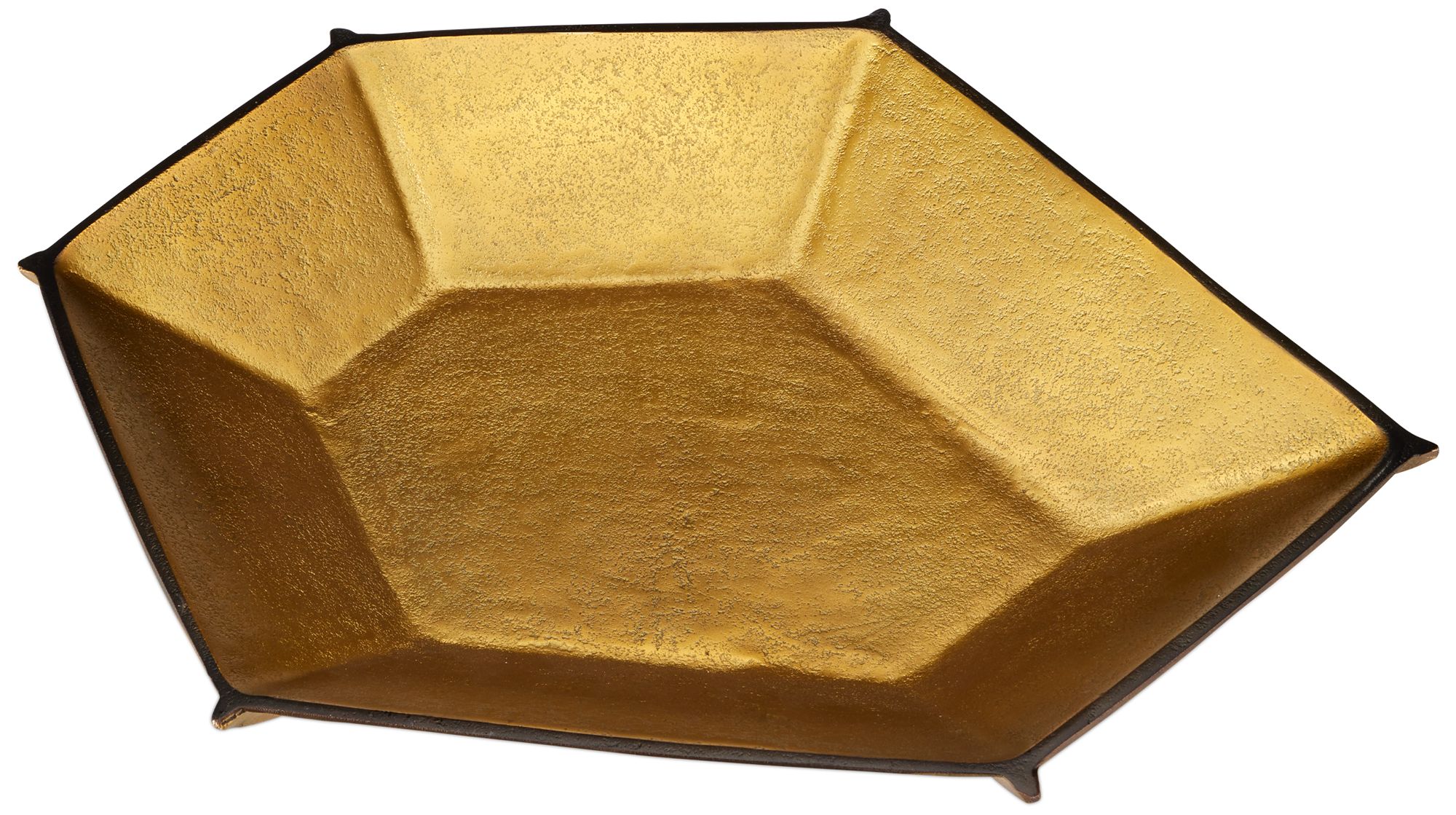 Image 4 Currey & Company 2.5" x 19.375" x 14.75" Merola Antique Brass Bowl more views