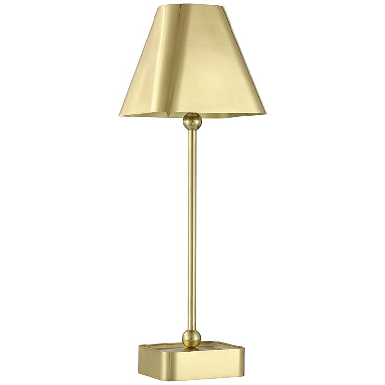 Image 3 Currey & Company 20.0" Gadabout Brass Cordless Rechargeable Table Lamp more views