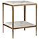Currey & Company 20.5" Oblique Marble Si