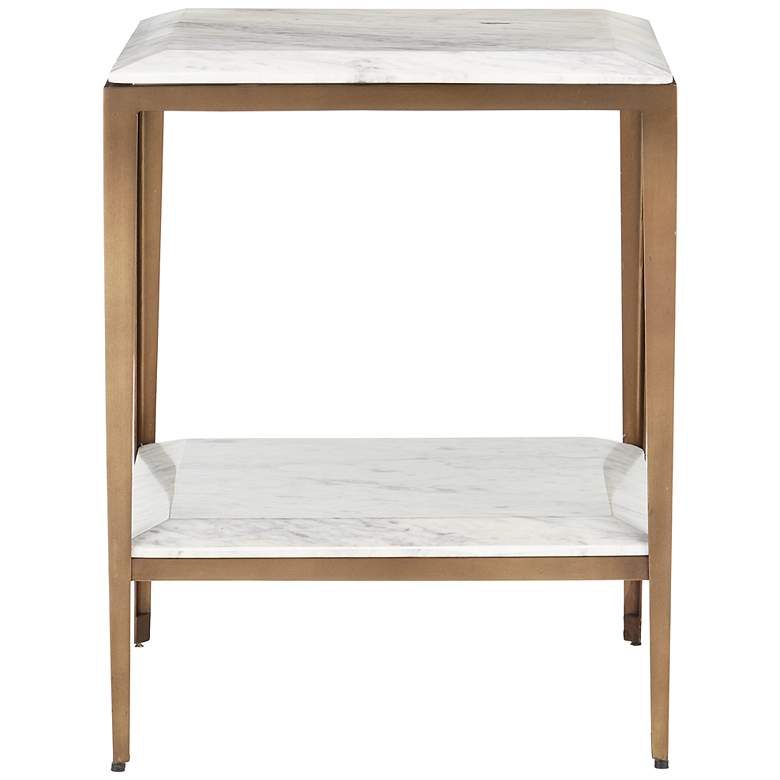 Image 4 Currey & Company 20.5" Oblique Marble Si more views