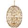 Currey & Company 20.5" Secret Garden Gold 4-Light Chandelier