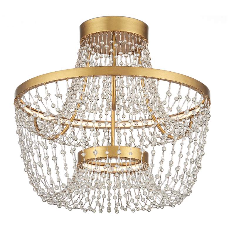 Image 3 Currey & Company 20.5" x 22" Mademoiselle 2-Light Semi-Flush Mount more views